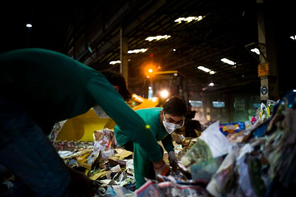 Workers at a plastic recycling facility in San Fernando, a city in the Philippines' Pampanga province, northwest of Manila.