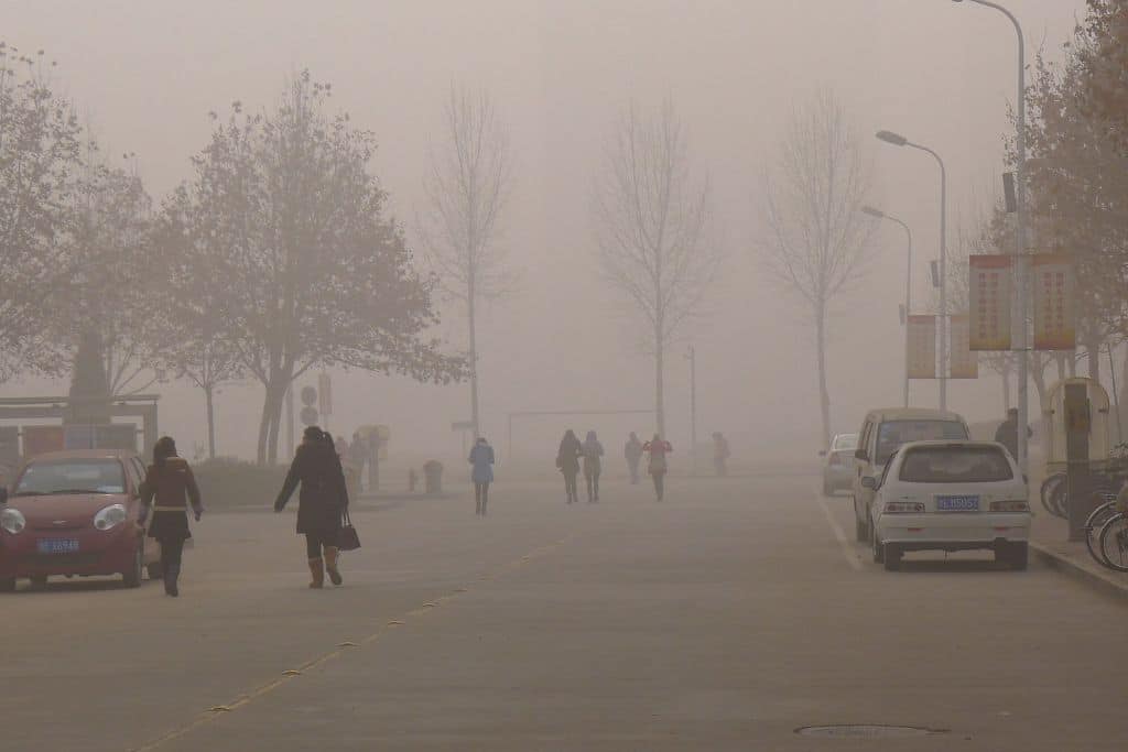 Ghastly air pollution grips Henan Province on Christmas Day, 2013.