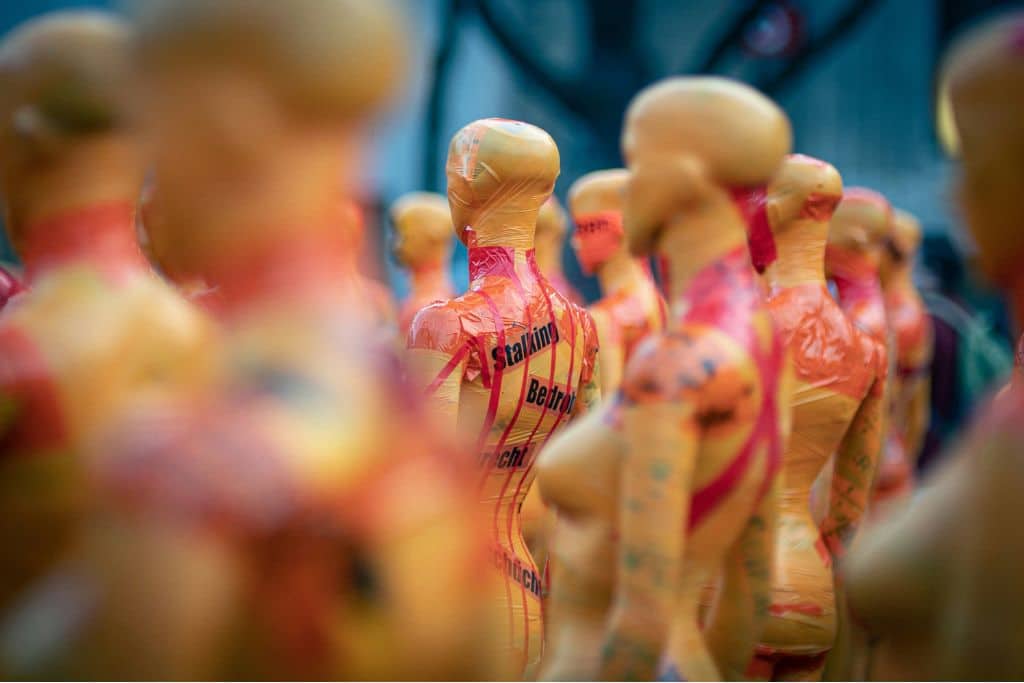 An art installation in Bonn on the occasion of the International Day for the Elimination of Violence Against Women.
